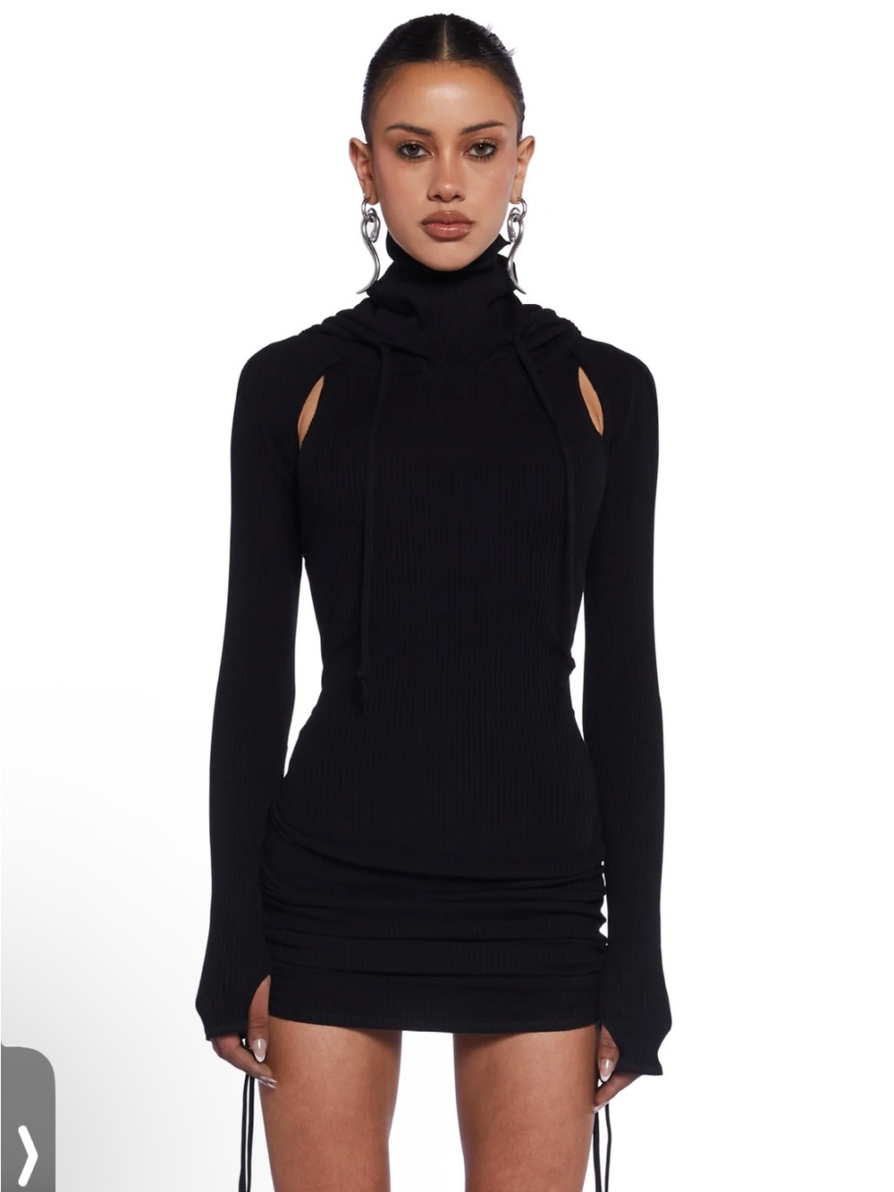 Darker Wavs Compression Ruched Mini Dress - Picture 2 of 4